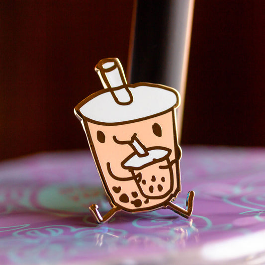 Cup of boba tea drinking a cup of boba tea.