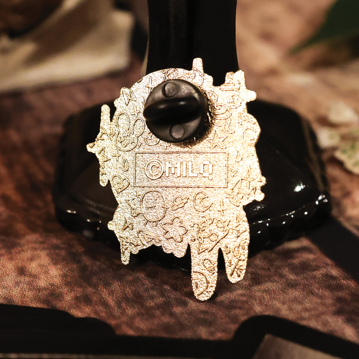 Night Owl cute kitty cat enamel pin by MILQ