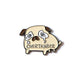 Overthinker Anxiety Pug Cute Funny Enamel Pin by MILQ