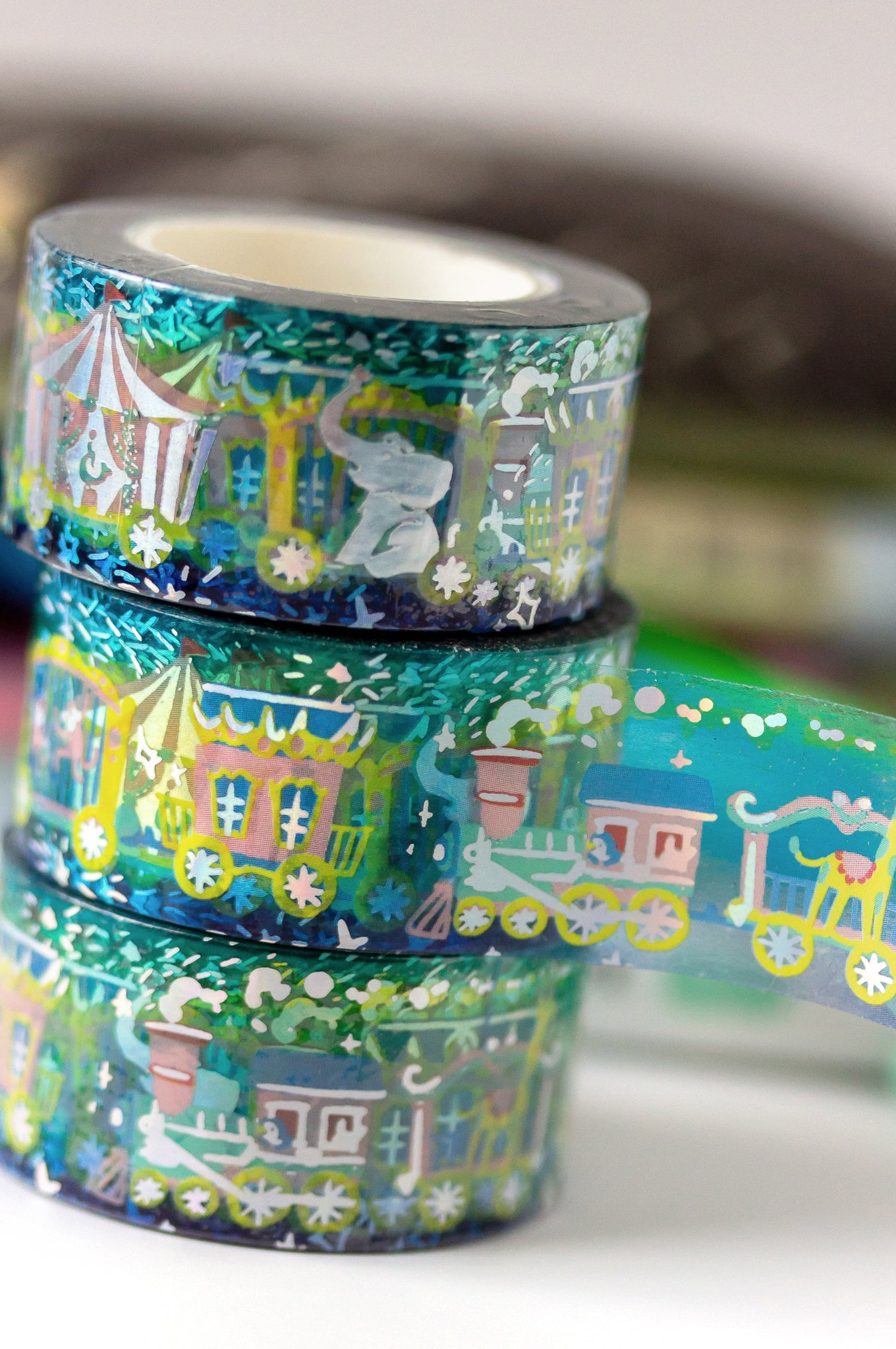 Circus Carnival Holographic Foil Washi Decorative Masking Tape by MILQ