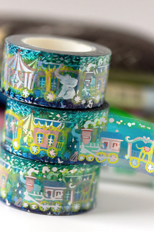 Circus Carnival Holographic Foil Washi Decorative Masking Tape by MILQ