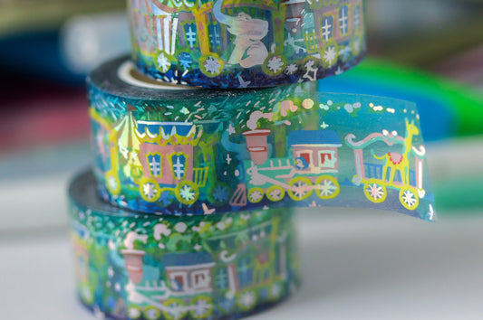 Circus Carnival Holographic Foil Washi Decorative Masking Tape by MILQ