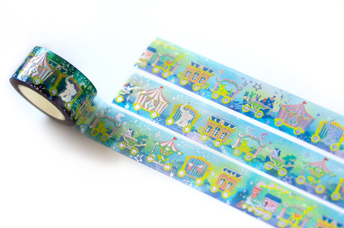 Circus Carnival Holographic Foil Washi Decorative Masking Tape by MILQ
