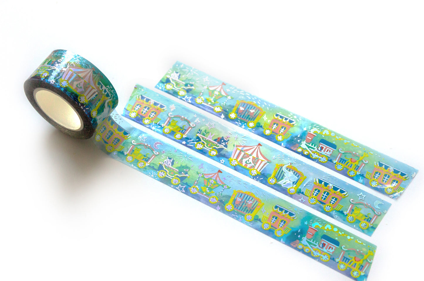 Circus Carnival Holographic Foil Washi Decorative Masking Tape by MILQ