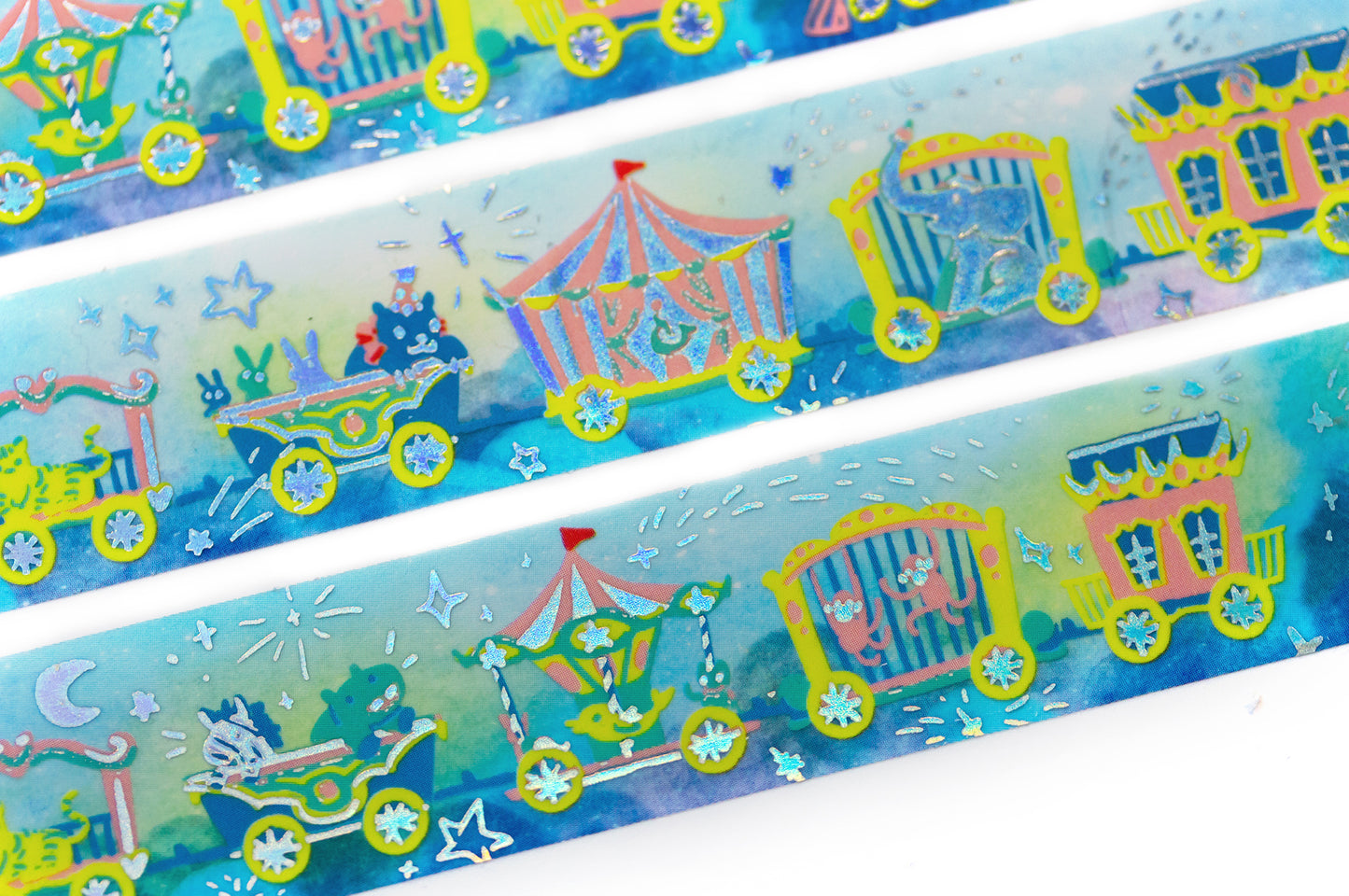 Circus Carnival Holographic Foil Washi Decorative Masking Tape by MILQ
