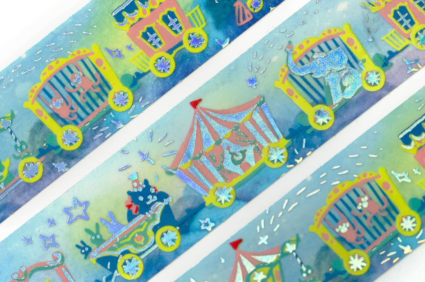 Circus Carnival Holographic Foil Washi Decorative Masking Tape by MILQ