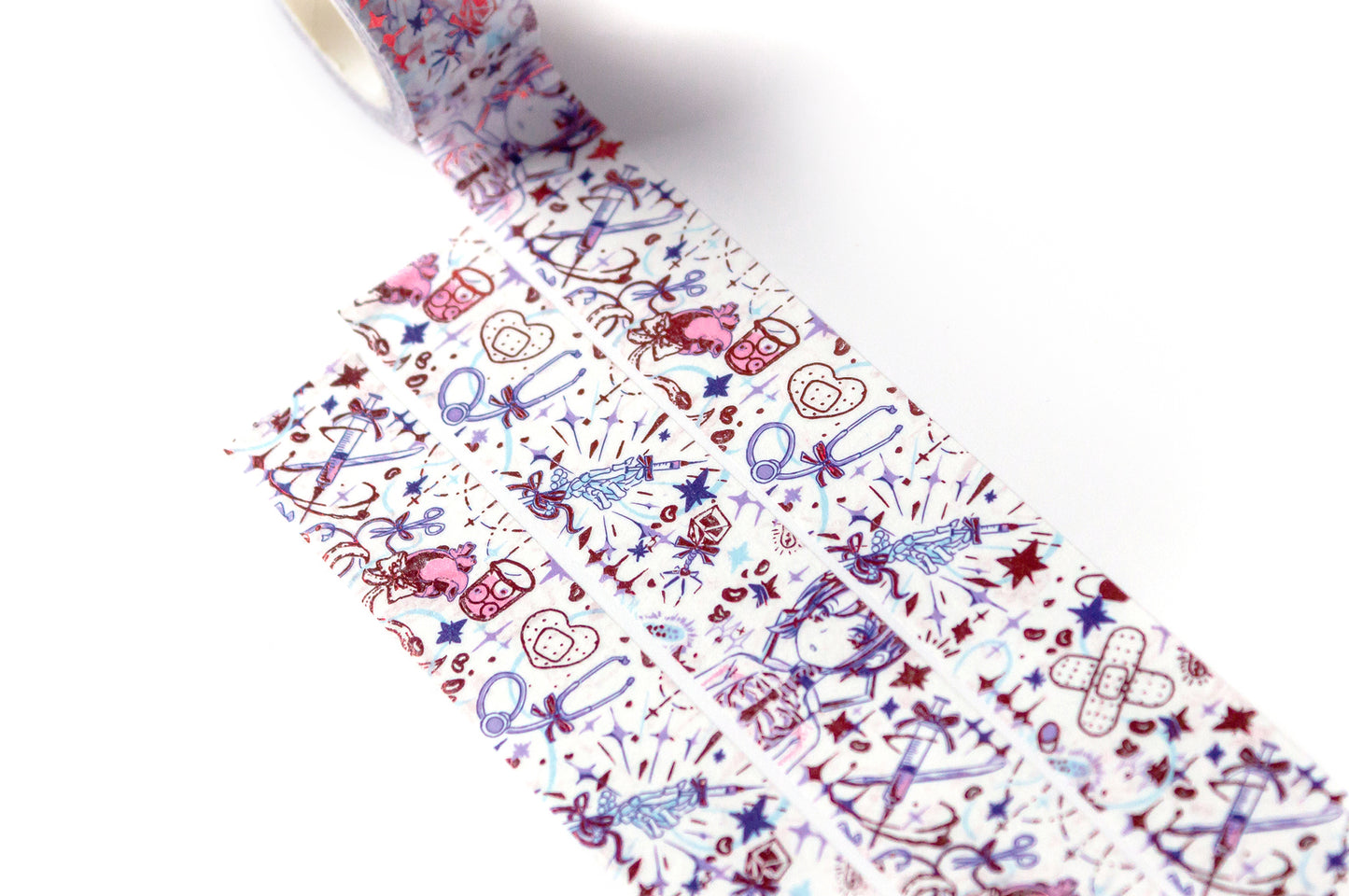 Creepy Cute Medical Imagery Aesthetic Red Foil Washi Decorative Tape by MILQ
