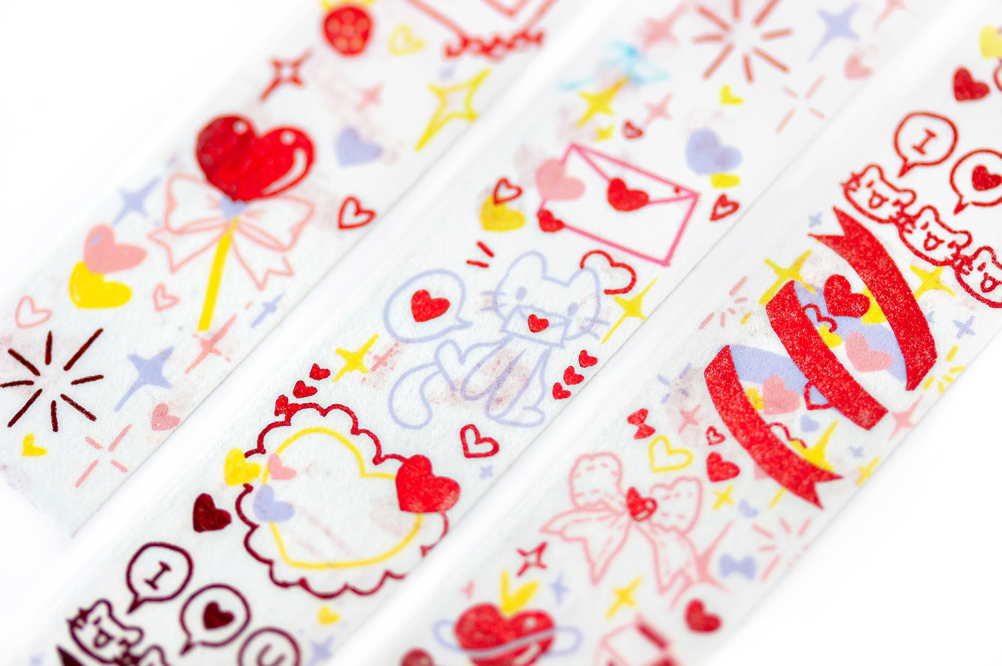 Love Letter Red Foil Manga Aesthetic Washi Decorative Tape by MILQ