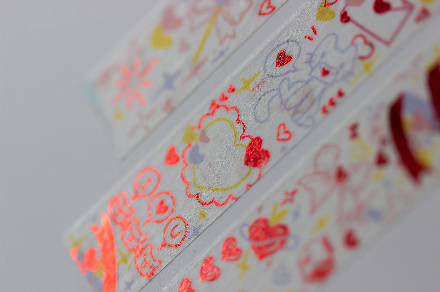 Love Letter Red Foil Manga Aesthetic Washi Decorative Tape by MILQ