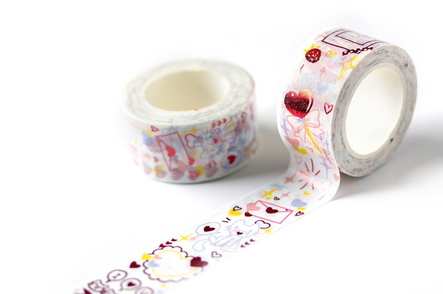 Love Letter Red Foil Manga Aesthetic Washi Decorative Tape by MILQ