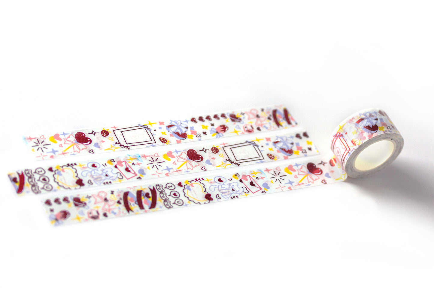 Love Letter Red Foil Manga Aesthetic Washi Decorative Tape by MILQ