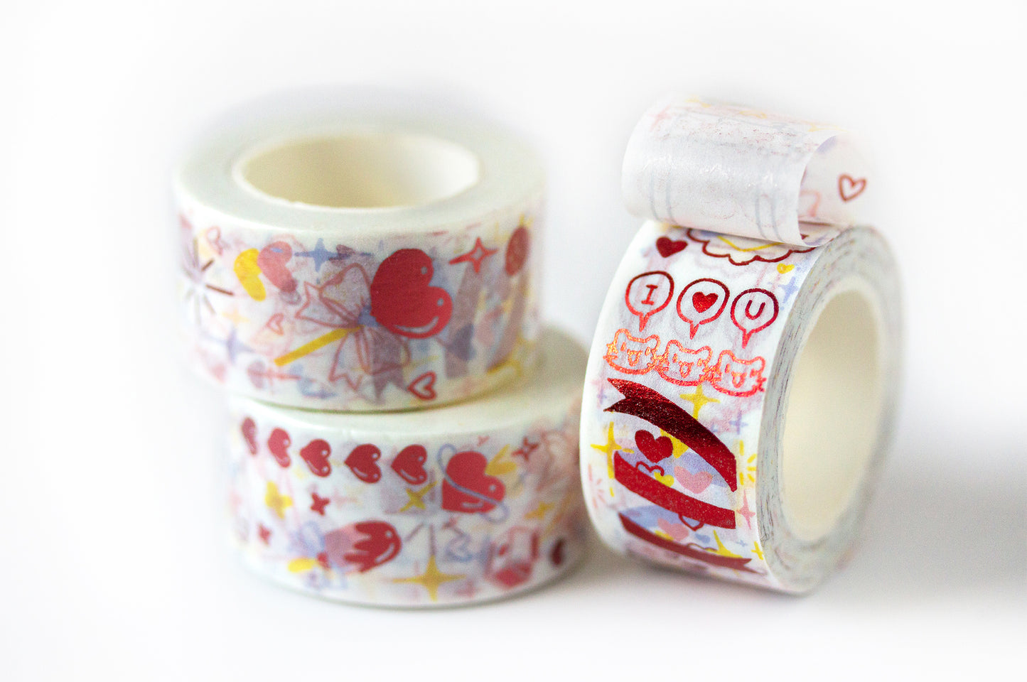 Love Letter Red Foil Manga Aesthetic Washi Decorative Tape by MILQ