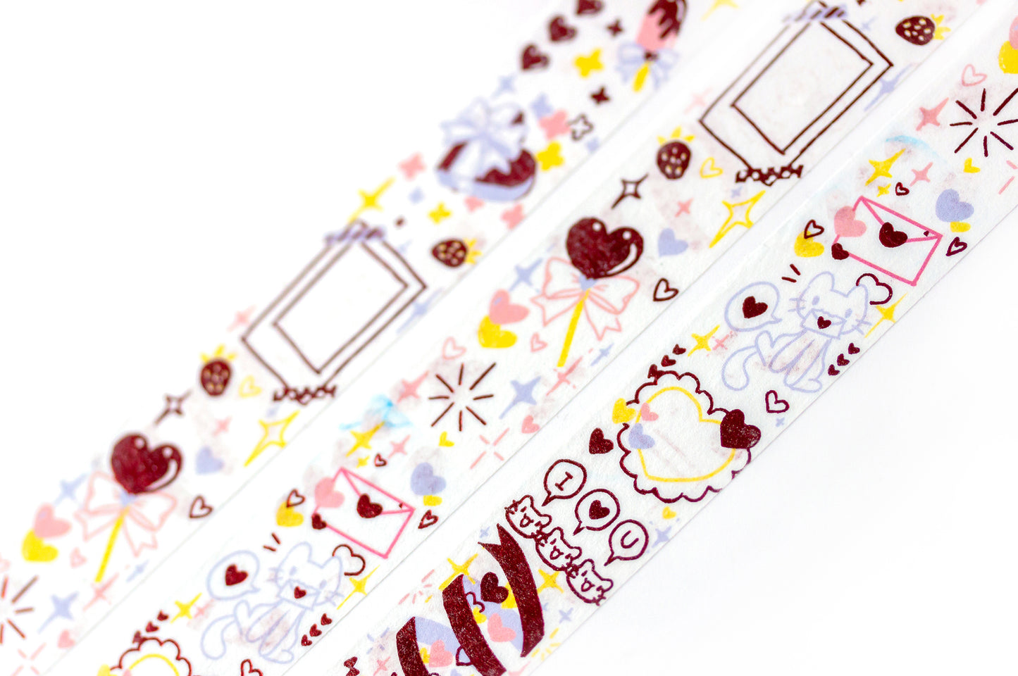 Love Letter Red Foil Manga Aesthetic Washi Decorative Tape by MILQ