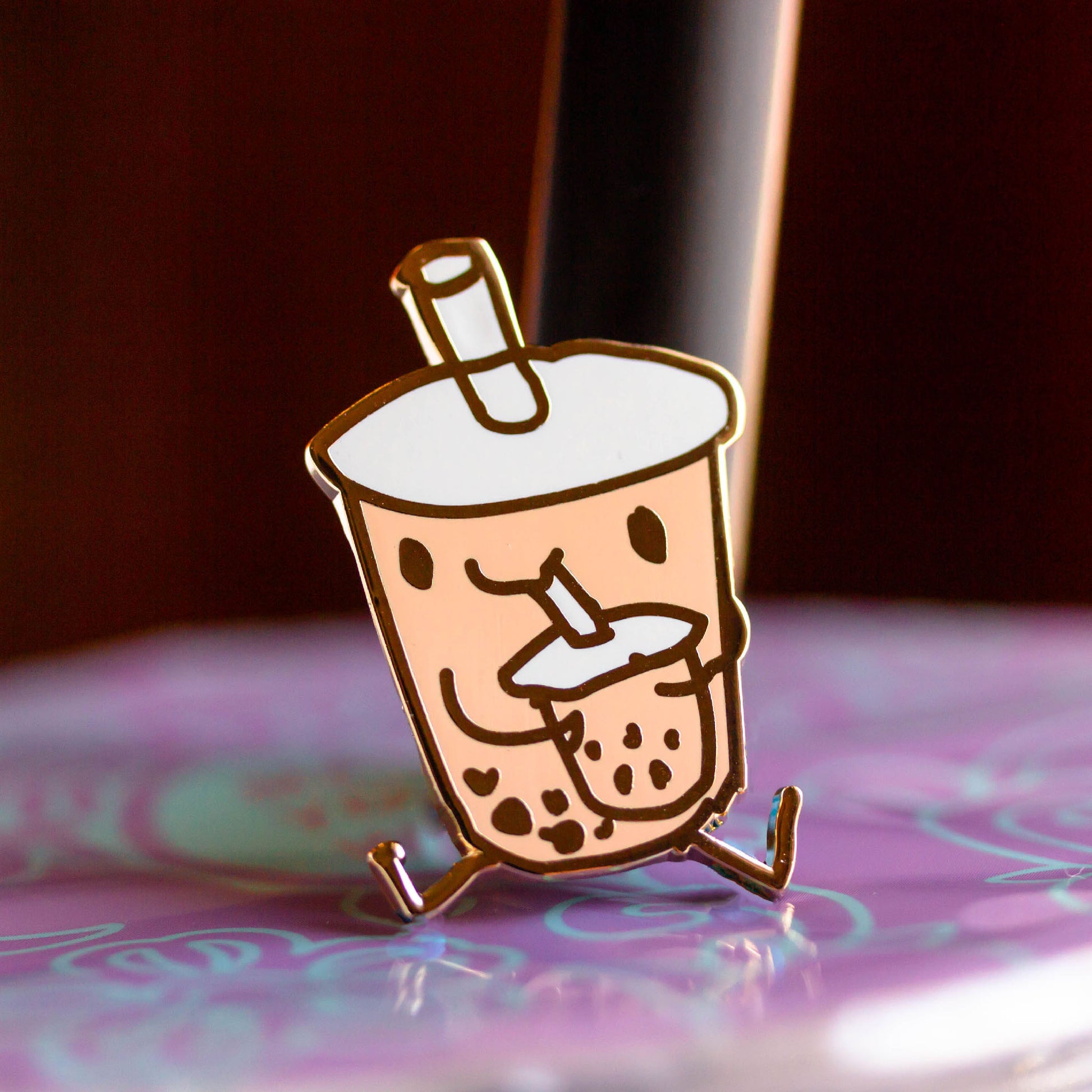 Cup of boba tea drinking a cup of boba tea.