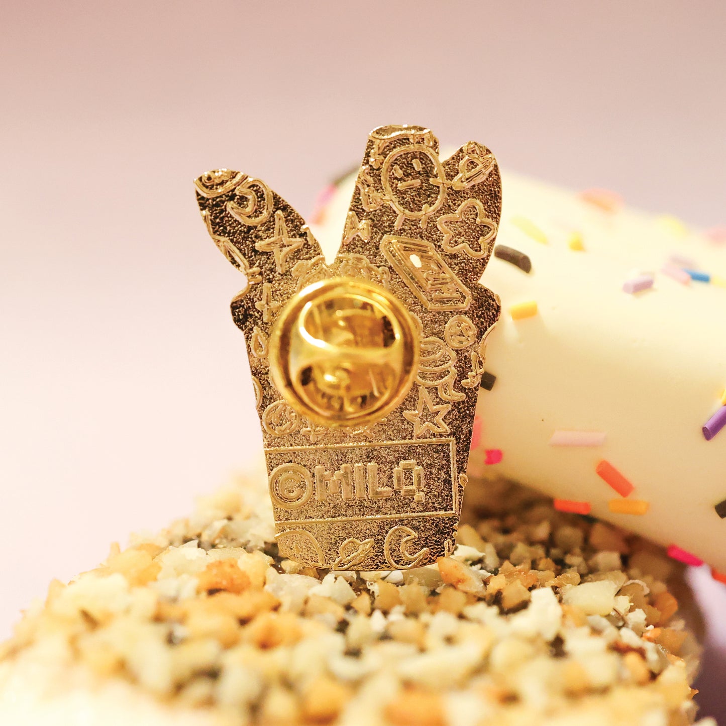 Bunny boba cute milk tea drink enamel pin by MILQ