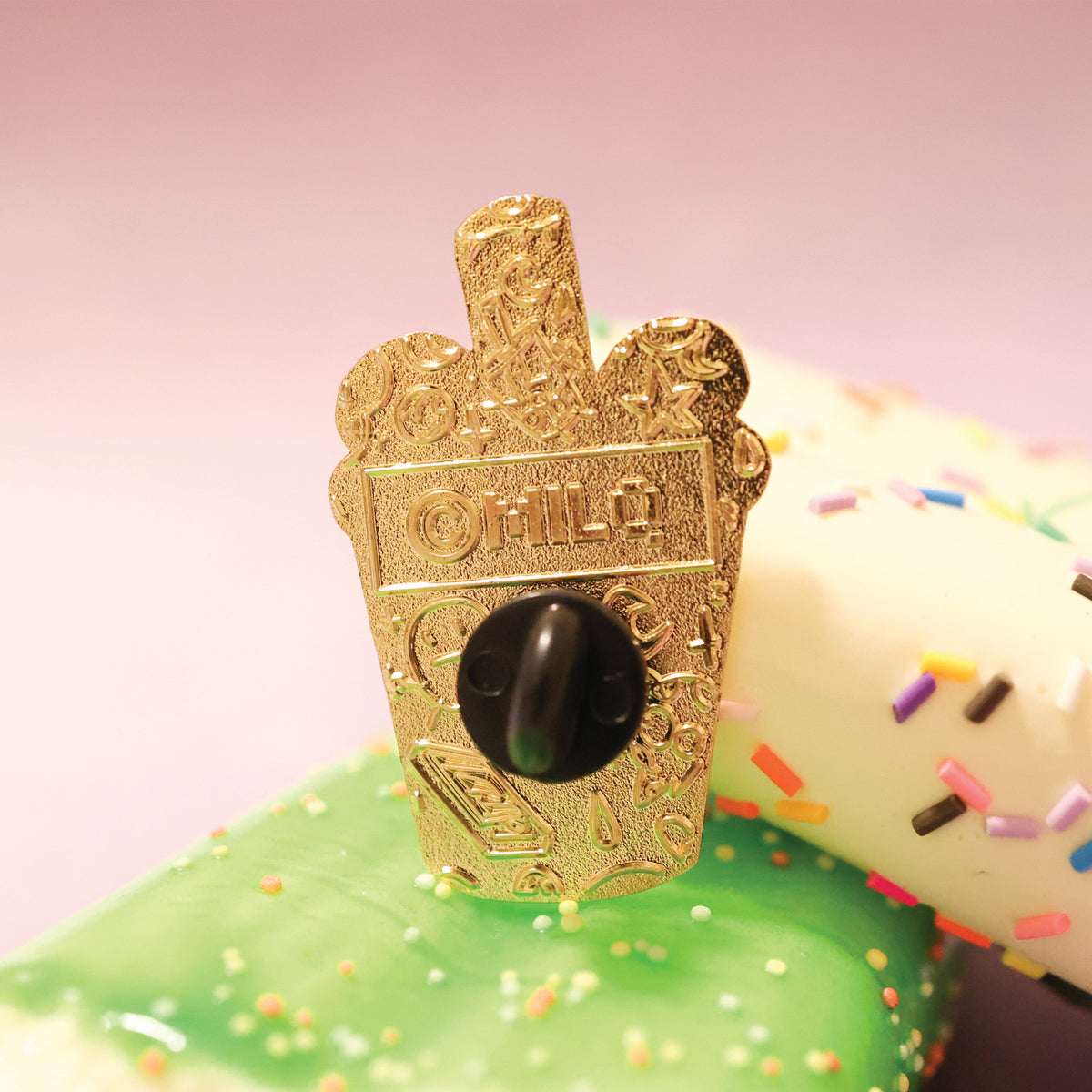 Frog boba cute milk tea drink enamel pin by MILQ