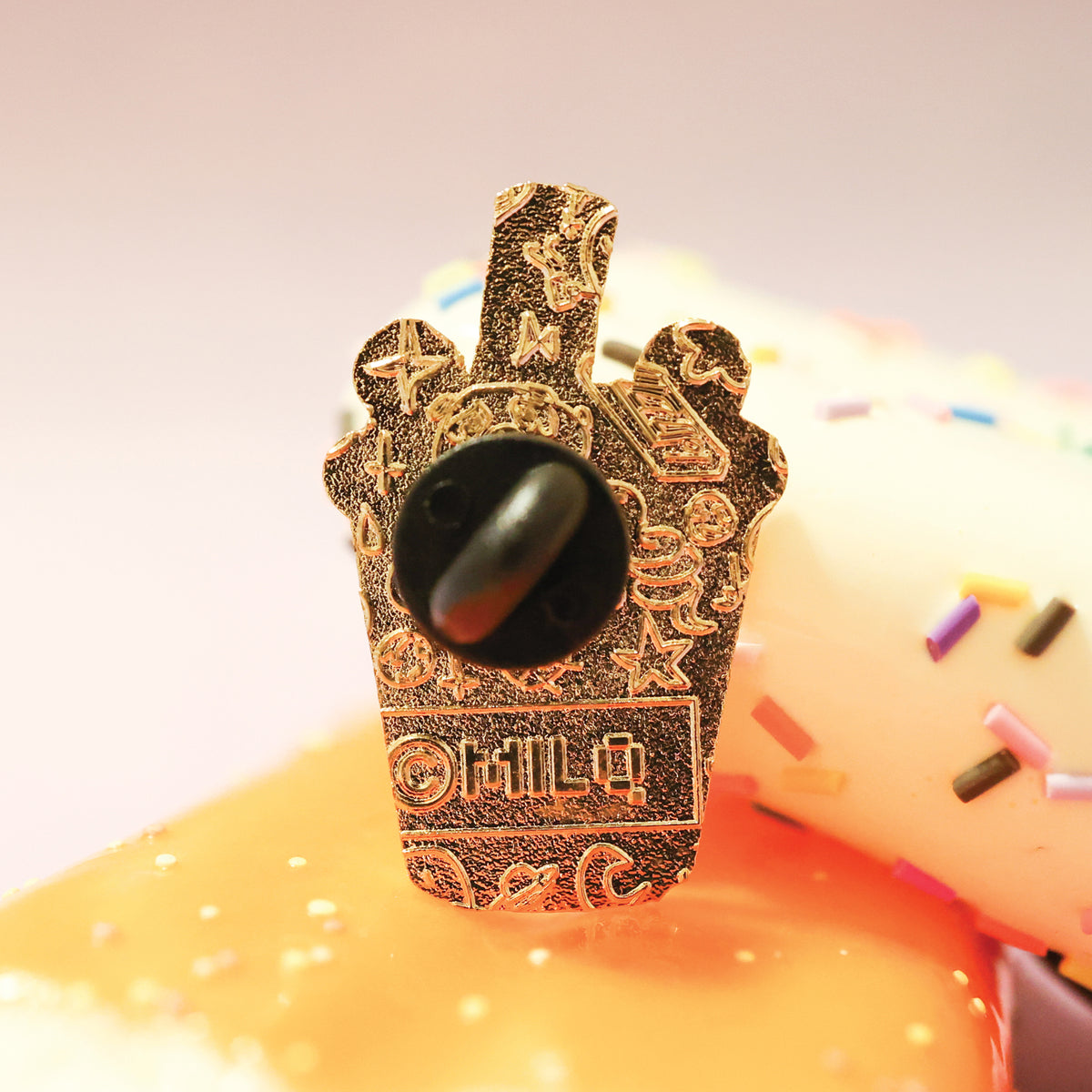 Hamster boba cute milk tea drink enamel pin by MILQ