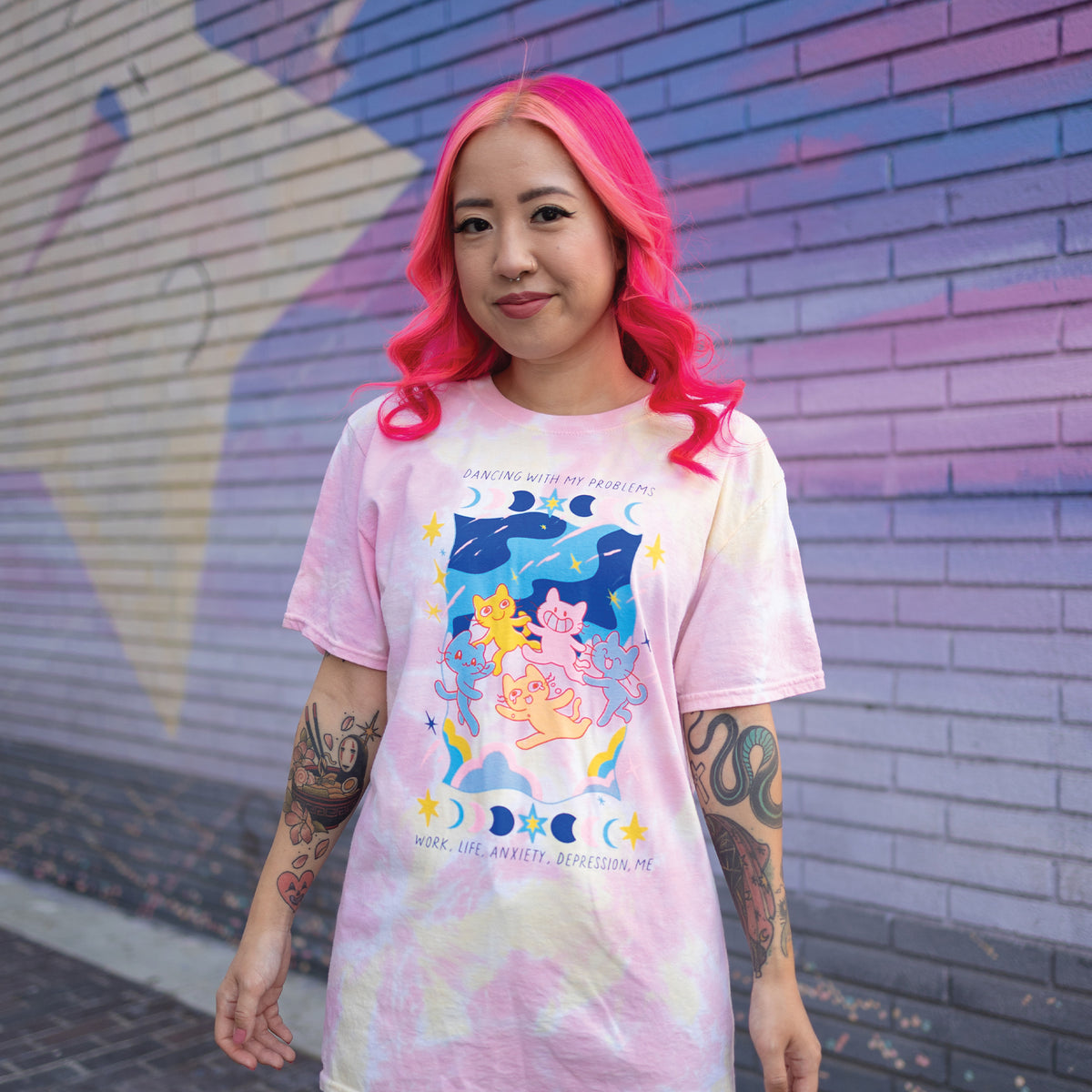 Dancing With My Problems funny cat shirt