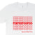 White tshirt with text "peepee poopoo" and "have a nice poo" in red takeout container style.