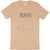 Tan tshirt with potato laying down holding a cup and text "poortato" in black.